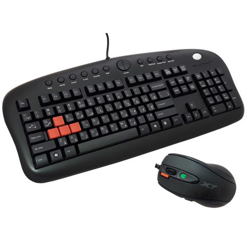 کیبورد و ماوس مخصوص بازی ای فورتک مدلA4tech KX-2810BK