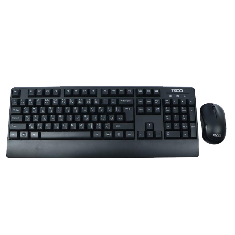 تصویر  کیبورد و ماوس بی سیم تسکو مدل KEYBOARD MOUSE WIRLESS TSCO TKM-7022 W