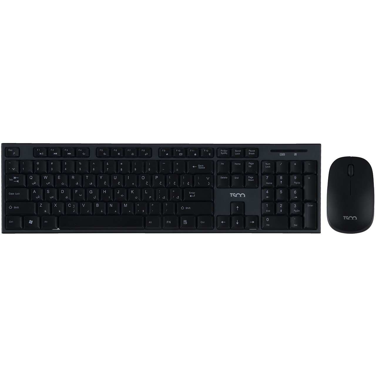 تصویر  کیبورد و ماوس بی سیم تسکو مدل KEYBOARD MOUSE WIRLESS TSCO TKM-7020W