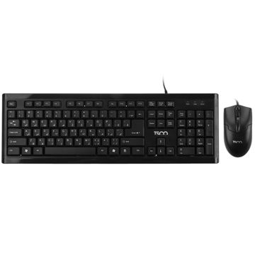 تصویر  کیبورد و ماوس سیم دار تسکو مدل  KEYBOARD MOUSE TSCO TKM-8050