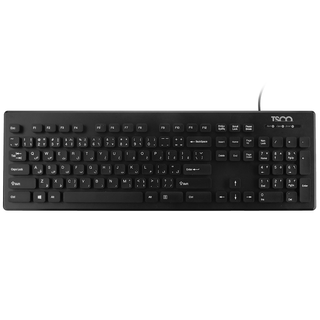 تصویر  کیبورد سیم دار تسکو مدل KEYBOARD TSCO TK-8022