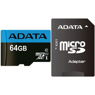 خرید،قیمت و مشخصات کارت حافظه‌ microSDXC ای دیتا Premier کلاس 10 استاندارد UHS-I U1 سرعت 85MBps همراه با آداپتور SD ظرفیت 64 گیگابایت  - قائم آی تی