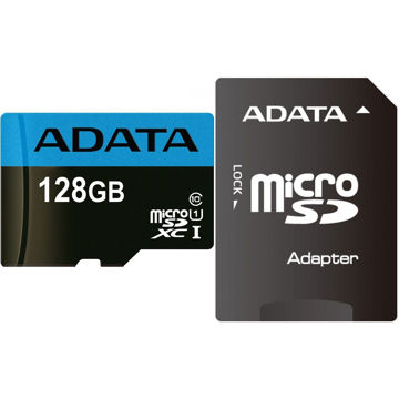 خرید،قیمت و مشخصات کارت حافظه‌ microSDXC ای دیتا Premier کلاس 10 استاندارد UHS-I U1 سرعت 85MBps همراه با آداپتور SD ظرفیت 128 گیگابایت - قائم آی تی