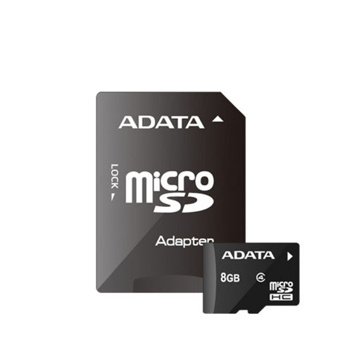 کارت حافظه‌ microSDHC ای دیتا مدل Premier کلاس 4 استاندارد UHS-I U1 سرعت 50MBps ظرفیت 8 گیگابایت به همراه آداپتور SD