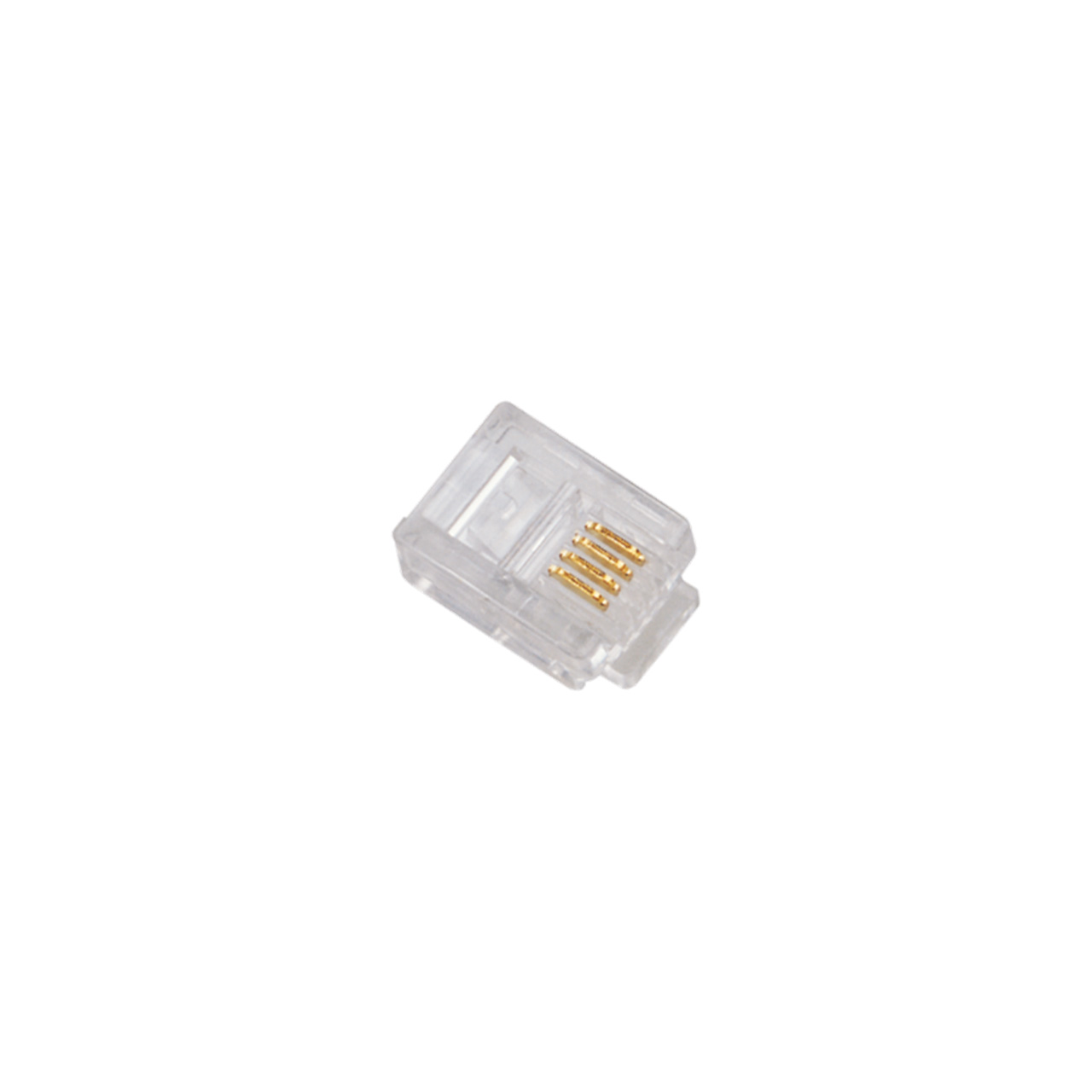 تصویر  کانکتور Rj11-4Pin کی نت پلاس مدل KP-N1075 بسته 50 عددی