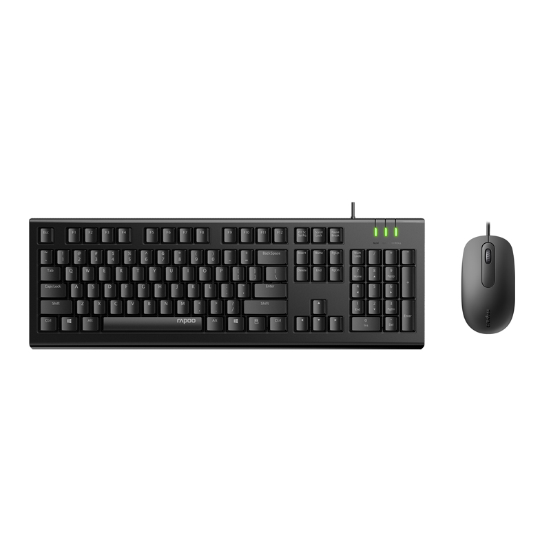 تصویر  کیبورد و ماوس سیم دار رپو مدل Keyboard & Mouse Wired Rapoo X120 PRO