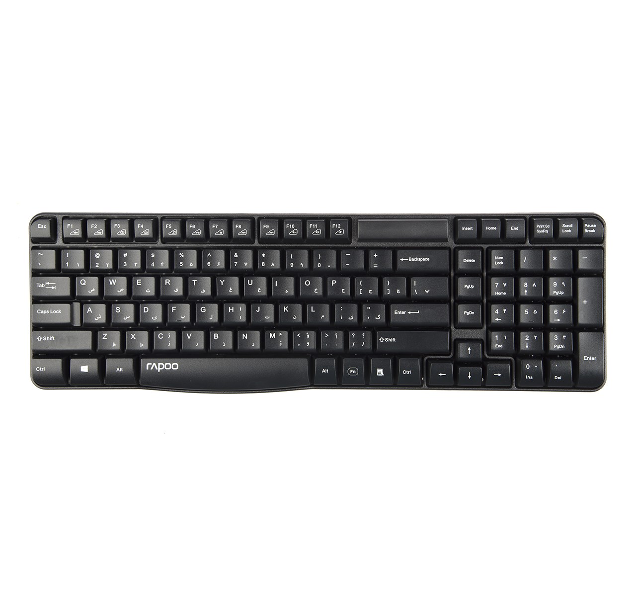 تصویر  کیبورد بدون سیم مدل KEYBOARD WIRELESS RAPOO E-1050