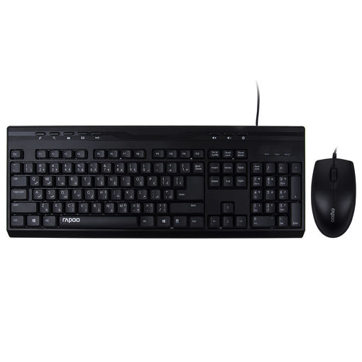 کیبورد و ماوس رپو با حروف فارسی مدل KEYBOARD MOUSE RAPOO NX-1710