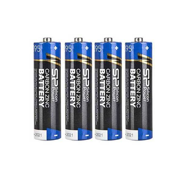 تصویر  باتری قلمی سیلیکون پاور مدل Carbon Zin بسته 4 عددی