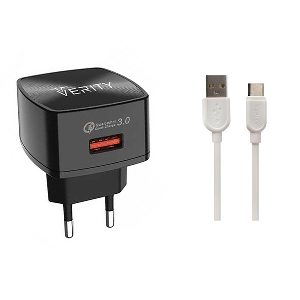 تصویر  شارژر دیواری وریتی مدل AP-2118 به همراه کابل تبدیل USB-C