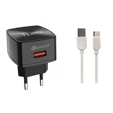 تصویر  شارژر دیواری وریتی مدل AP-2118 به همراه کابل تبدیل USB-C