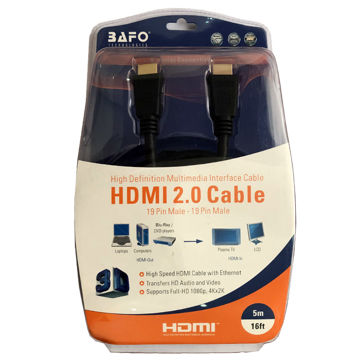 خرید،قیمت و مشخصات کابل HDMI بافو  A2 طول 5 متری - قائم آی تی