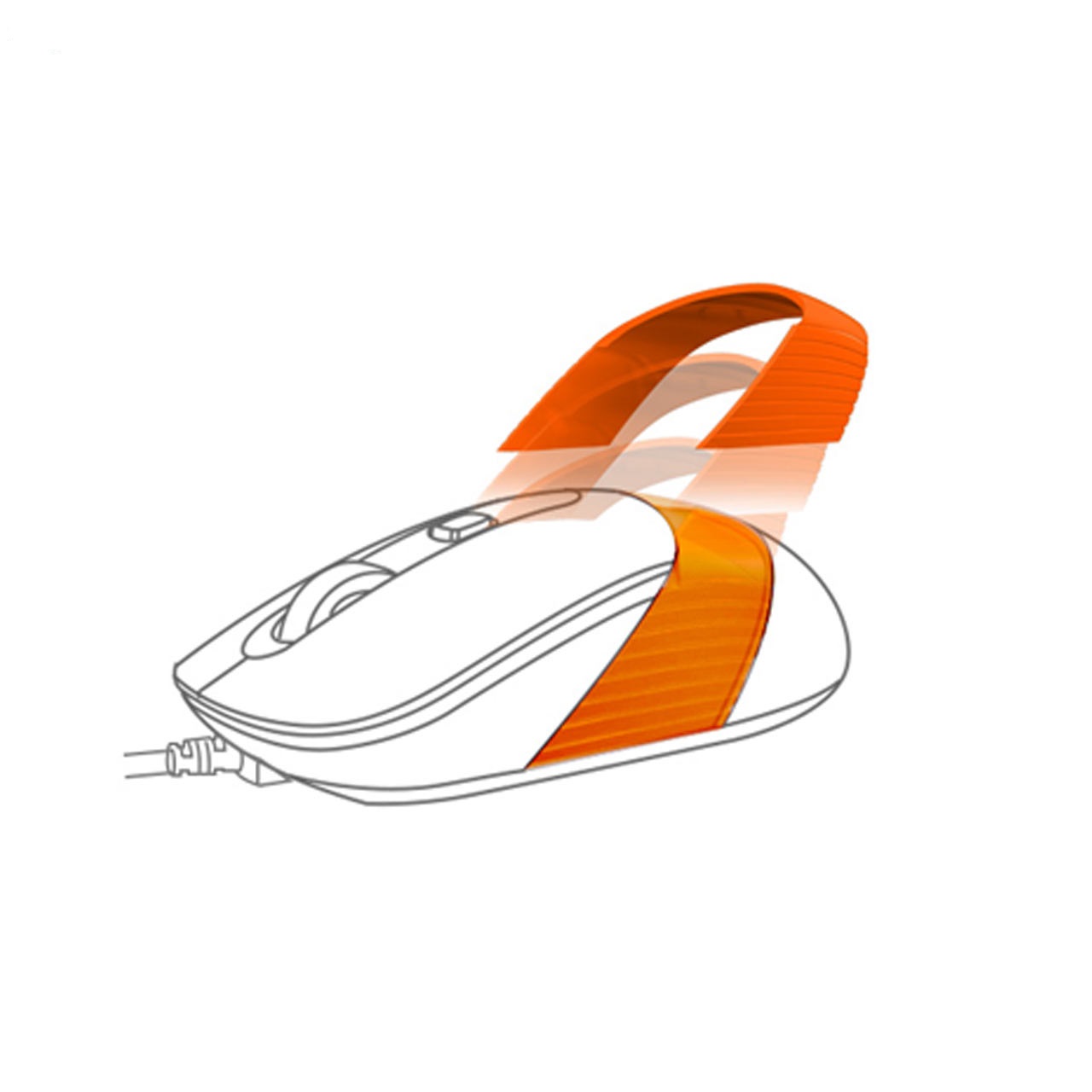 ماوس سیم دار ایفورتک سری اف استایلر مدل MOUSE A4TECH FSTYLER FM10S در قائم آی تی