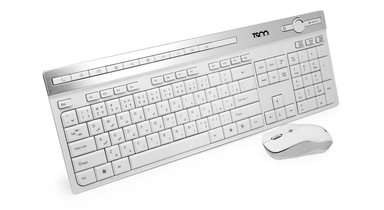 کیبورد و ماوس بی سیم تسکو مدل TKM7106W در قائم آی تی