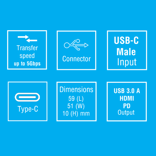 مبدل USB-C به USB-C/HDMI/USB بیاند مدل BEYOND BA-407