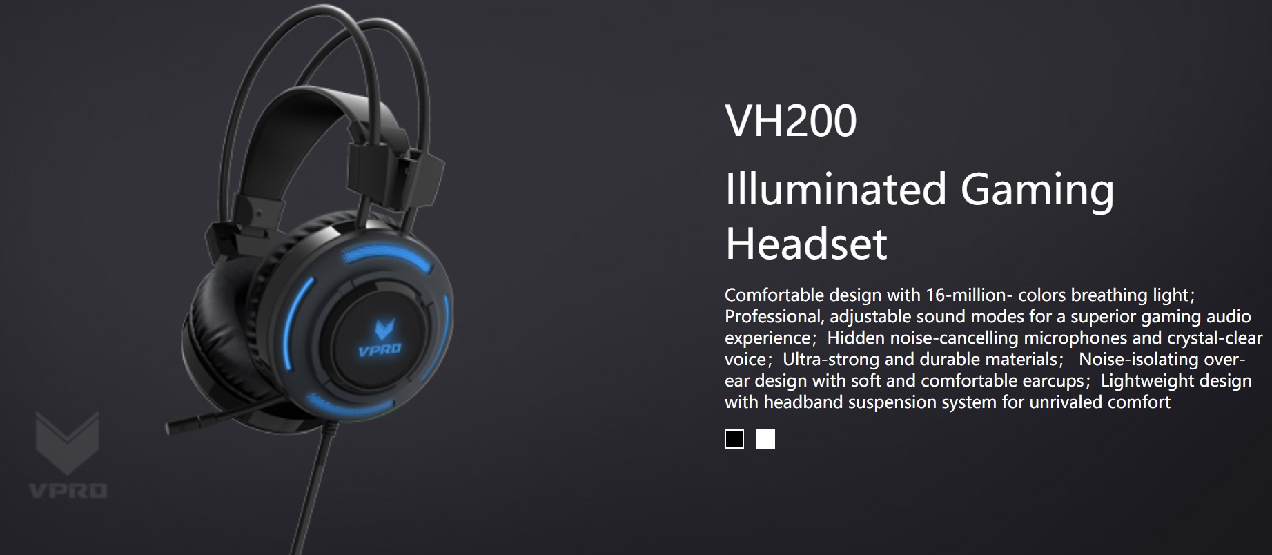 HEADSET GAMING RAPOO VH-200هدست مخصوص بازی رپو وی اچ