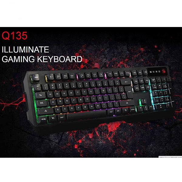 کیبورد بازی کیبرد گیمینگ ایفورتک بلودی KEYBOARD A4TECH GAMING BLOODY Q 135