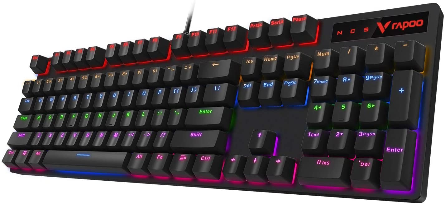 کیبورد مخصوص بازی مکانیکی گیمینگ  رپو مدل  PROKEYBOARD RAPOO GAMING V 500 PRO