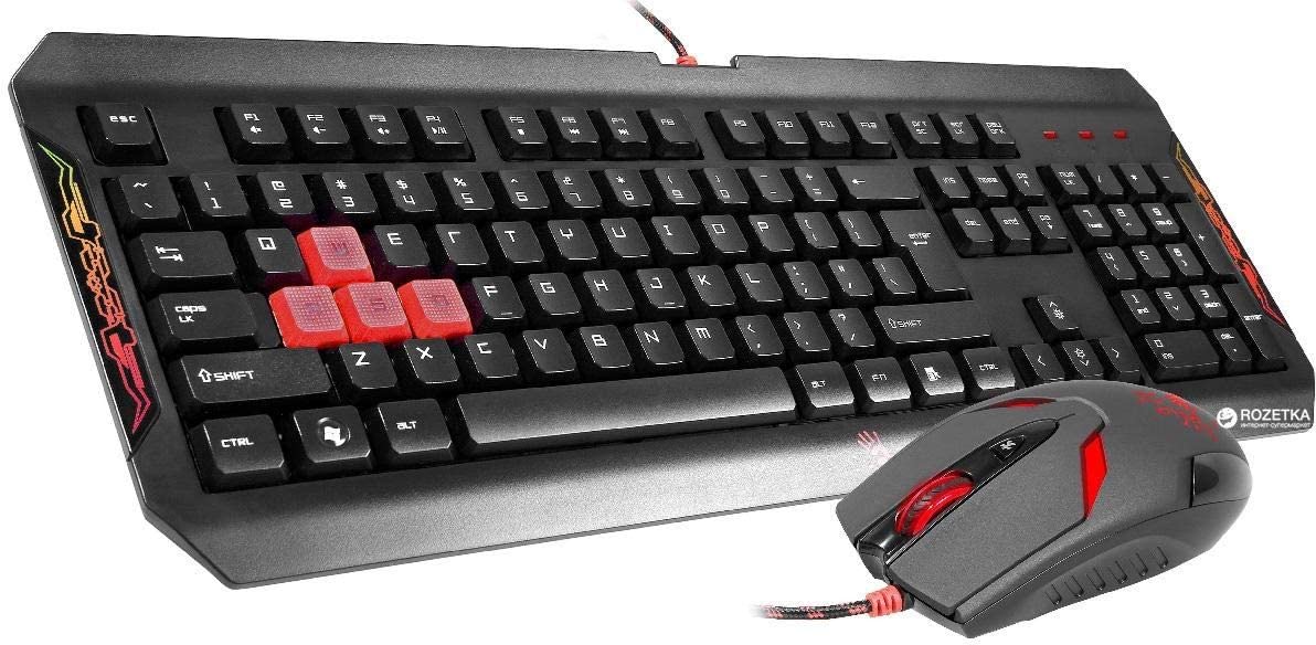 KEYBOARD MOUSE BLOODY A4TECH کیبورد و ماوس مخصوص بازی ای فورتک مدل Q-1100