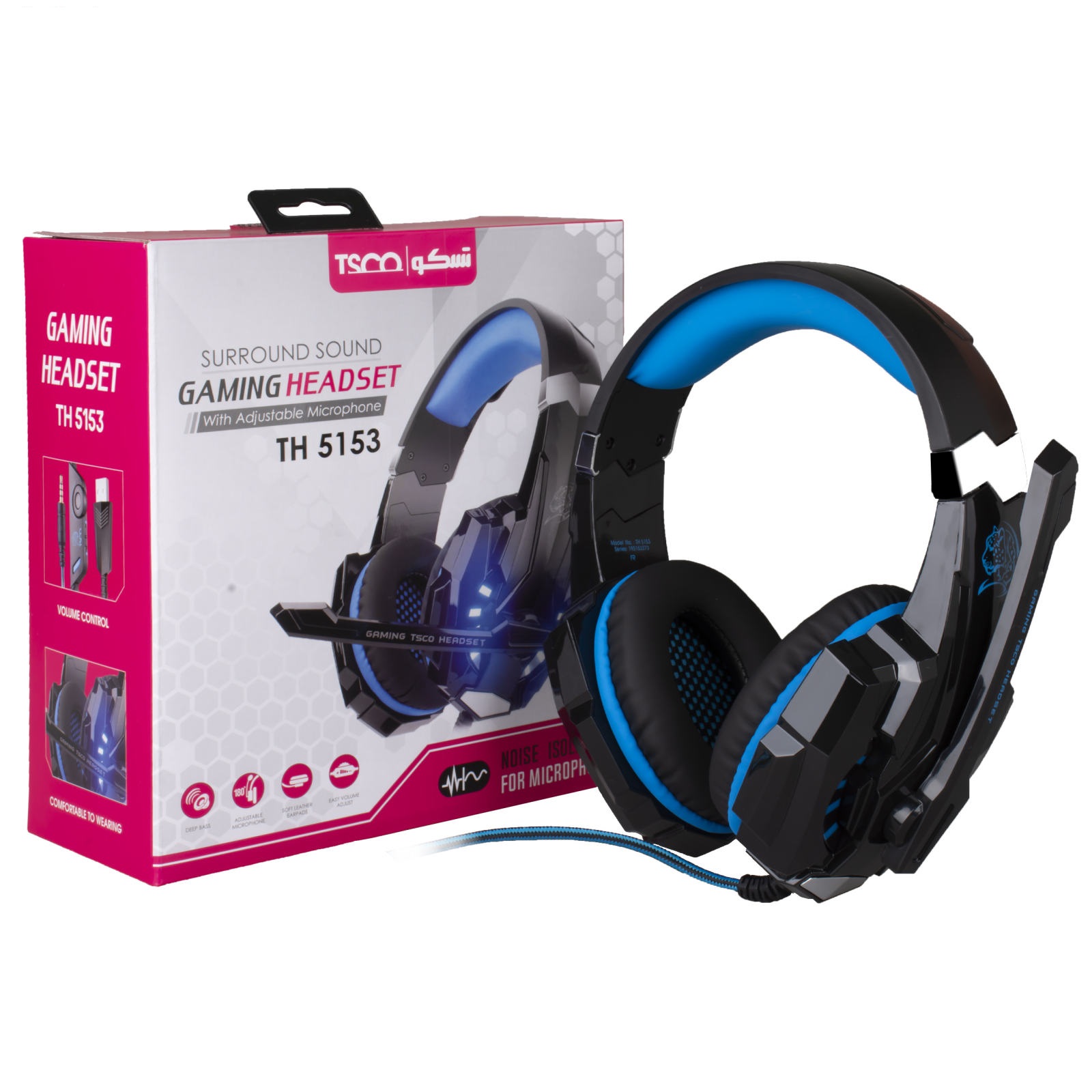 هدست گیمینگ تسکو مدل HEADSET GAMING TSCO TH-5153 در قائم آی تی