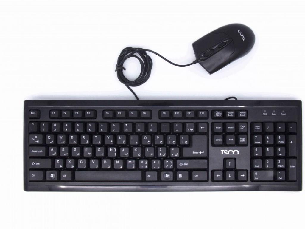 KEYBOARD MOUSE TSCO کیبورد و ماوس تسکو مدل TKM 8050 با حروف فارسی