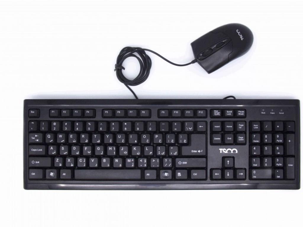 کیبورد و ماوس سیم دار تسکو مدل  KEYBOARD MOUSE TSCO TKM-8050 در قائم آی تی