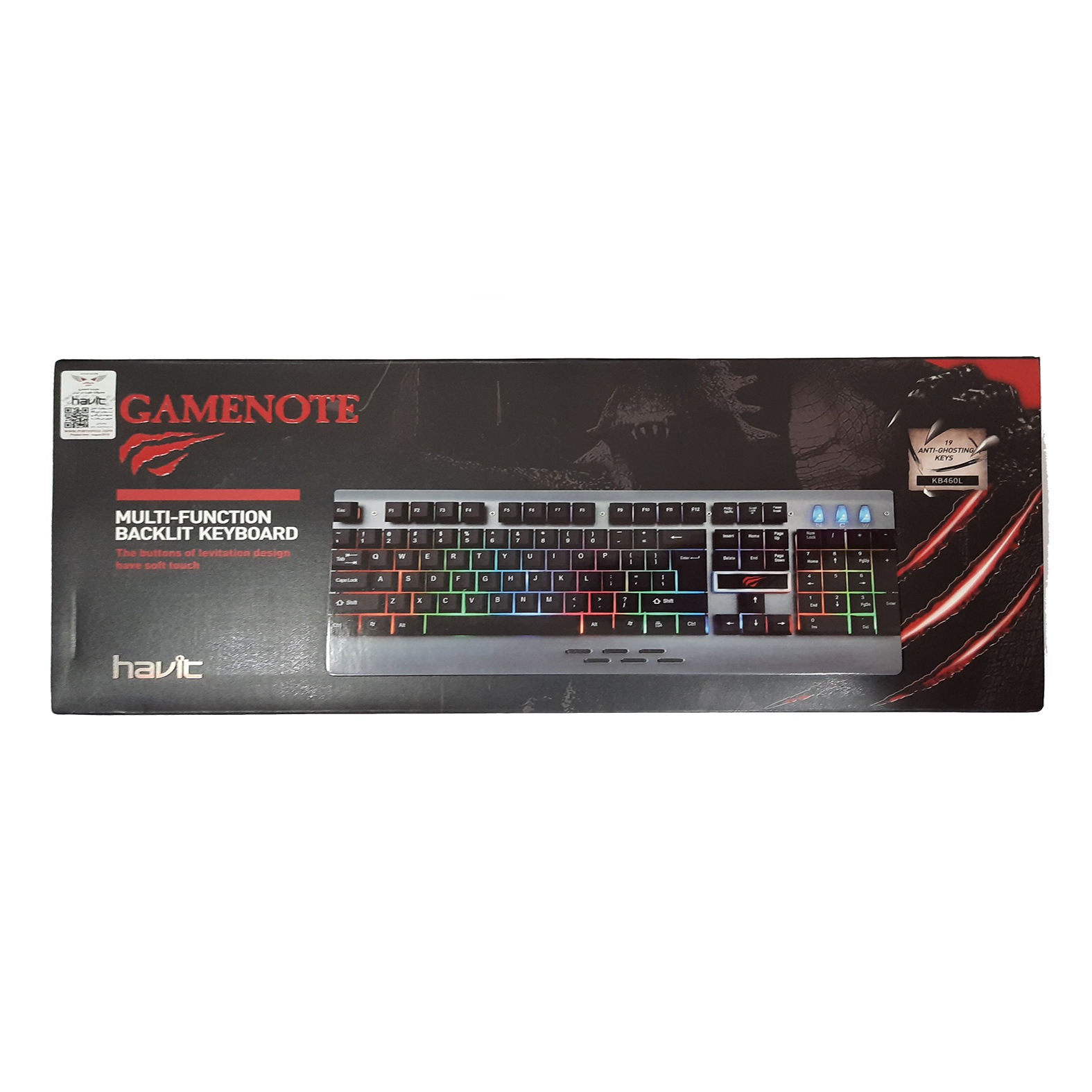 کیبورد گیمینگ مخصوص بازی هویت KEYBOARD GAMING HAVIT 460 SL