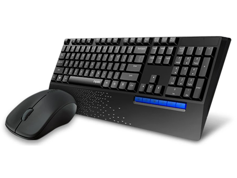خرید،قیمت و مشخصات کیبورد و ماوس بی سیم رپو مدل Keyboard & Mouse Wireless RAPOO X-1960- قائم آی تی