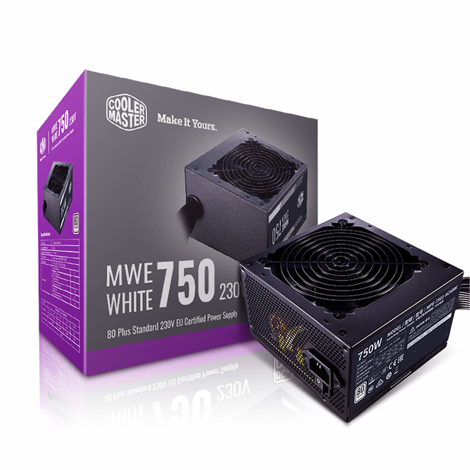 منبع تغذیه  پاور کامپیوتر کولر مستر مدل POWER COOLER MASTER MWE 750 White