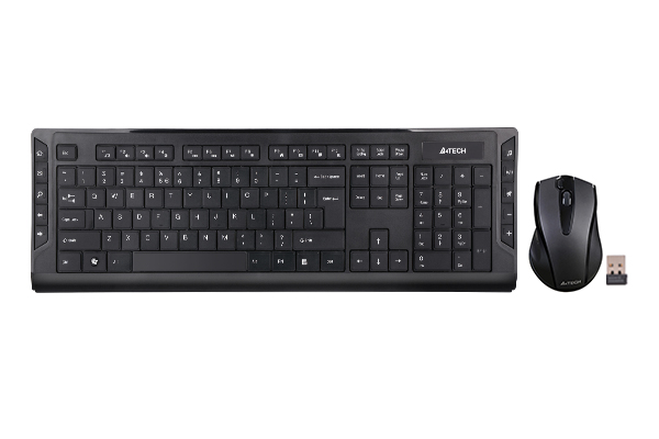 KEYBOARD MOUSE A4TECH WIRLESS کیبورد و ماوس ای فورتک مدل 6300F