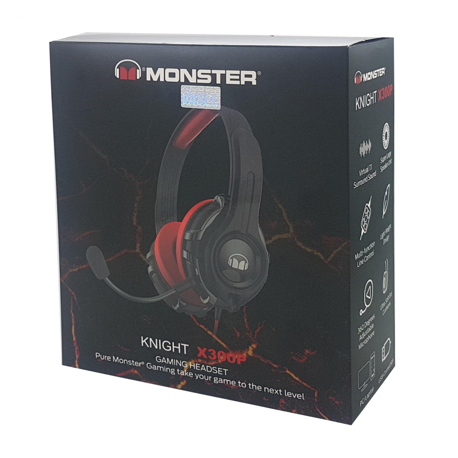 هدست مخصوص بازی مانستر مدل HEADSET GAMING KNIGHT X300P