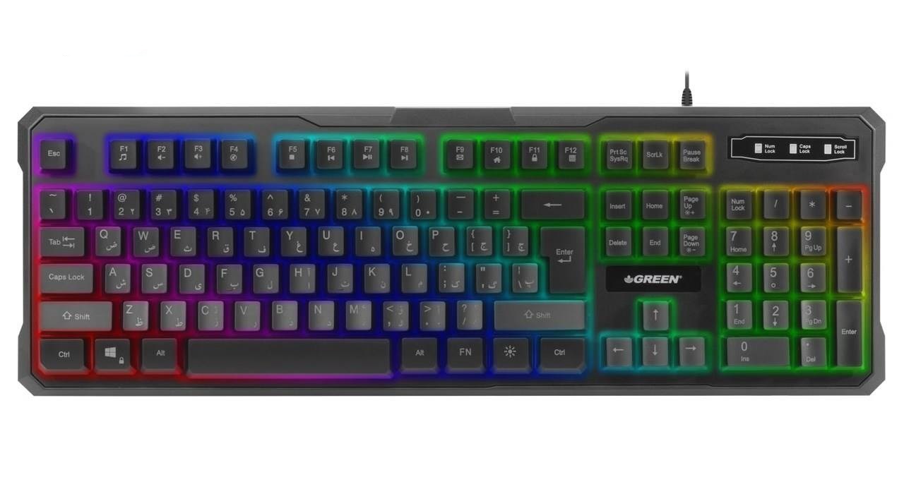 کیبورد گیمینگ برند گرین مدل KEYBOARD GAMING GREEN GK 601