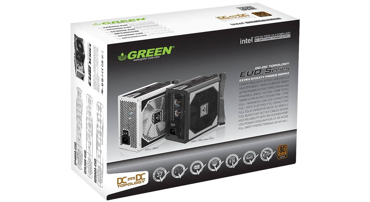 منبع تغذیه کامپیوتر گرین مدل POWER CASE GREEN GP 530-EUD