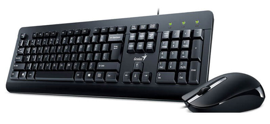 کیبورد و ماوس سیم دار جنیوس KEYBOARD MOUSE GENIUS KM-160