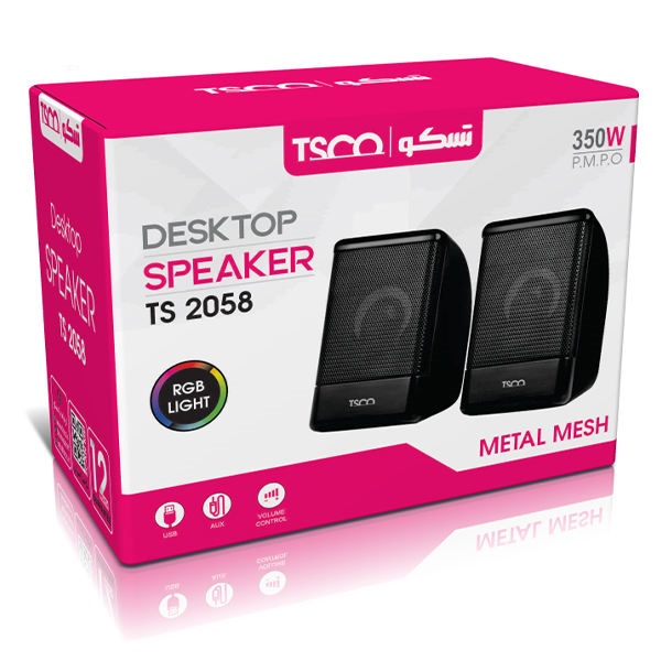 اسپیکر سیم دار تسکو مدل SPEAKER RGB TSCO TS-2058