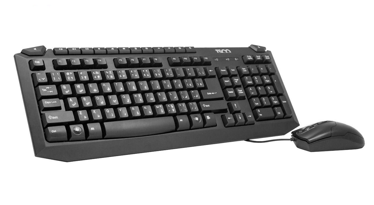 کیبورد و ماوس سیم دار تسکو مدل KEYBOARD MOUSE TSCO TKM-8054