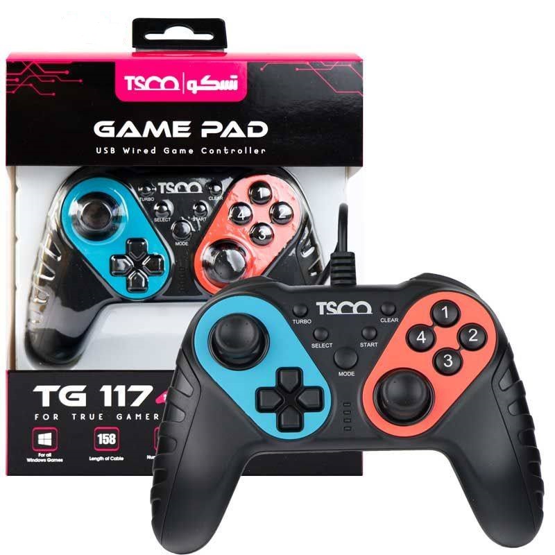 دسته بازی سیم دار تسکو مدل GAME PAD TSCO TG-117 در قائم آی تی