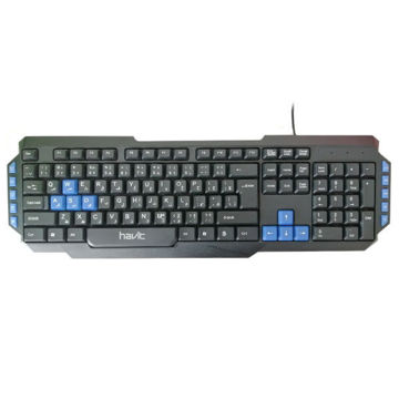 کیبورد و ماوس سیم دار برند هویت مدل KEYBOARD MOUSE HAVIT KB-254