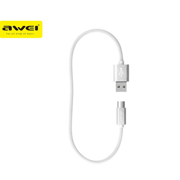 کابل تبدیل USB به Type-C اوی AWEI پاوربانکی مدل CL-85 به طول 0.3 متر