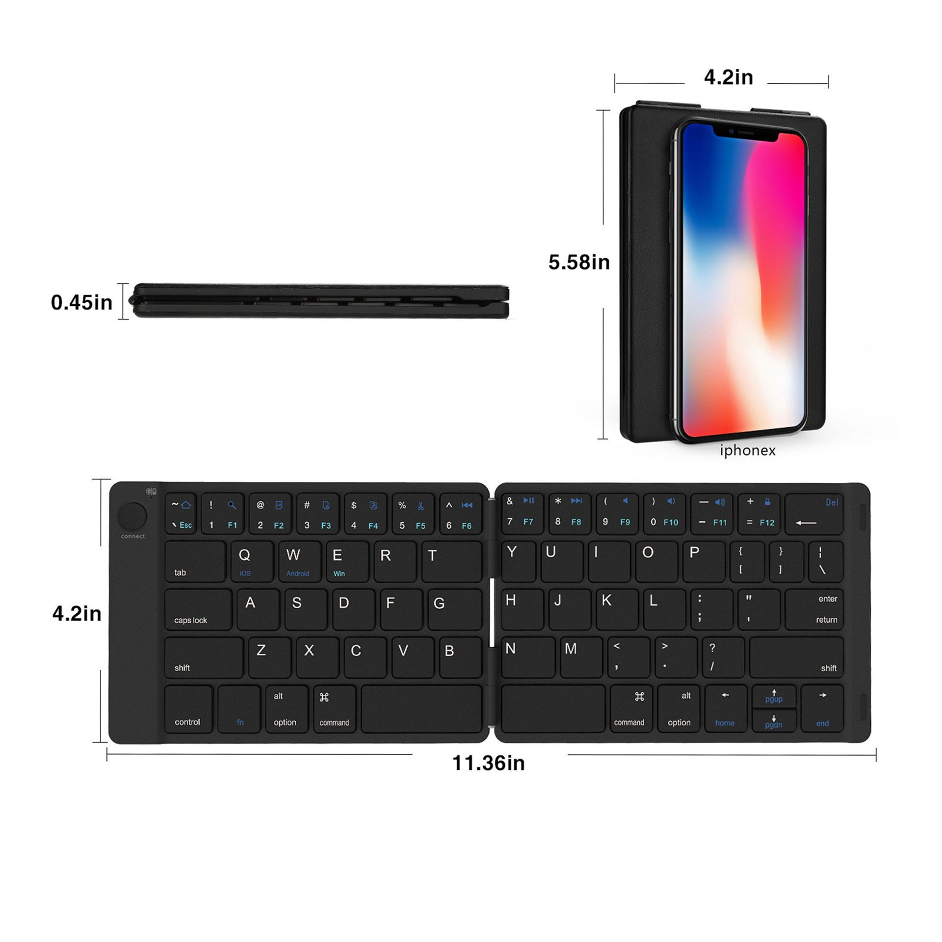 کیبورد تاشو بلوتوثی KEYBOARD BLUETOOTH BT-047