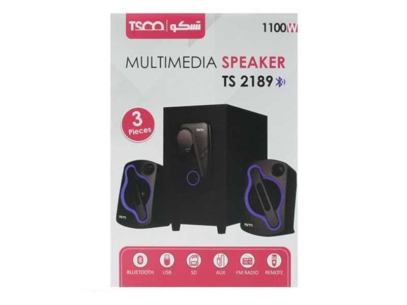 اسپیکر سه تکه بلوتوثی برند تسکو مدل SPEAKER TSCO 2189