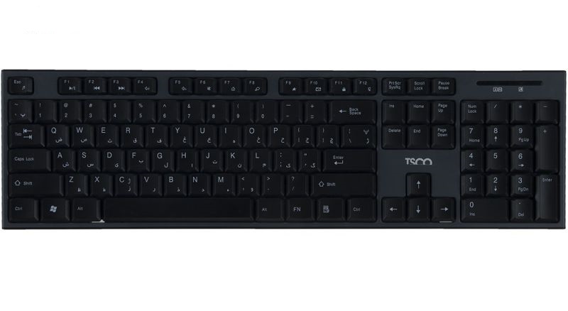 کیبورد و ماوس بی سیم تسکو مدل KEYBOARD MOUSE WIRLESS TSCO TKM-7020 W