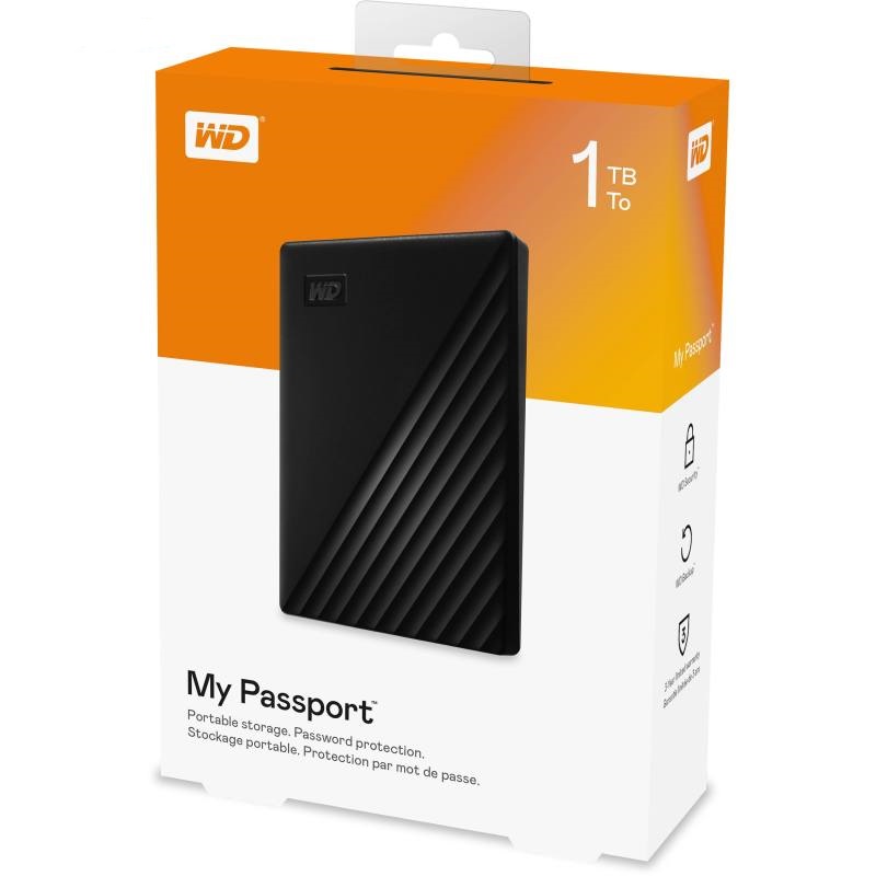 هارد اکسترنال ظرفیت یک ترایابایت وسترن دیجیتال مدل HDD WD MY PASSPORT 1T