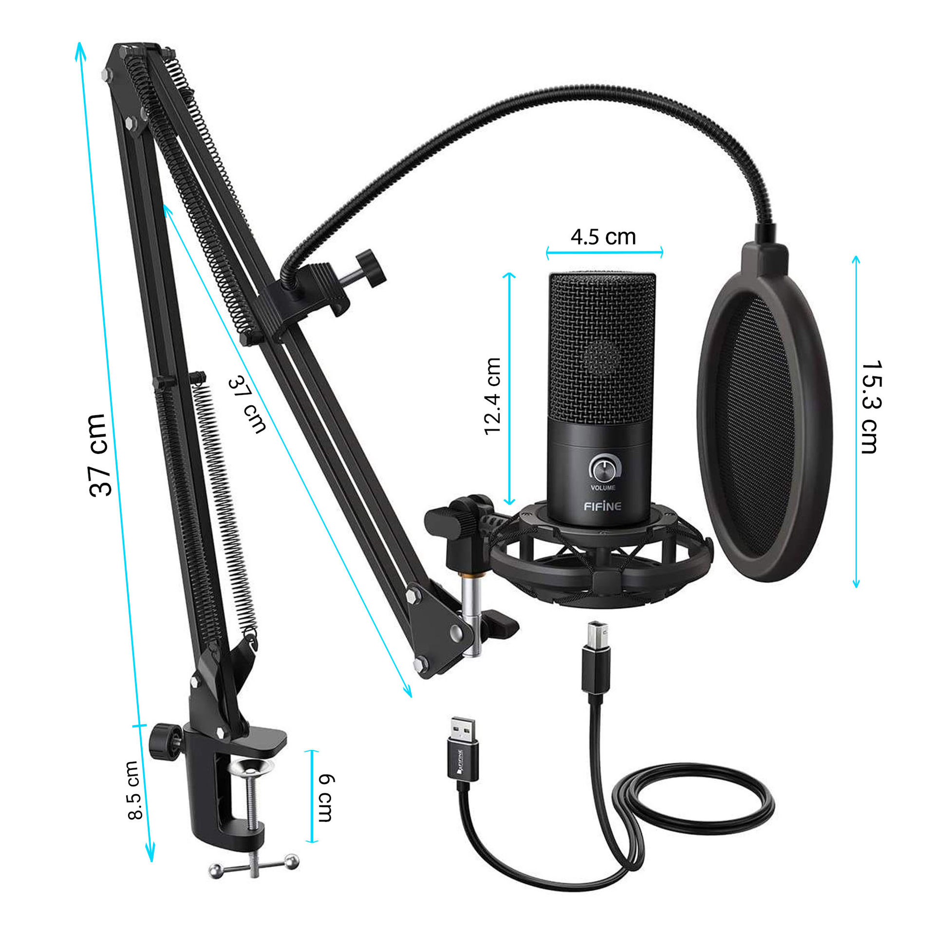 میکروفون کندانسر فای فاین مدل MICROPHONE FIFINE T-669