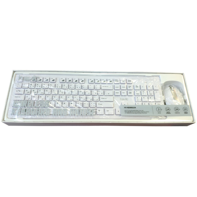 کیبورد و ماوس بی سیم هویت مدل KEYBOARD MOUSE WIRELESS HAVIT KB-595