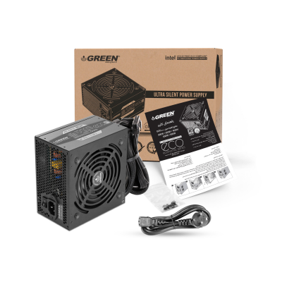 منبع تغذیه پاور کامپیوتر برند گرین مدل POWER GREEN 500W ECO