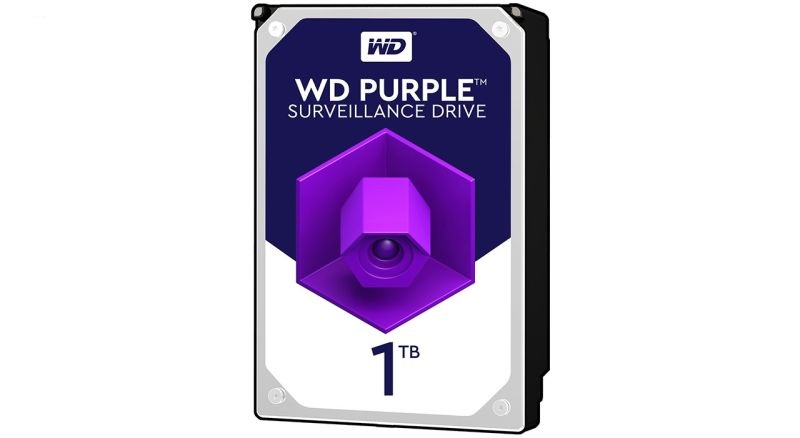 هارد دیسک اینترنال بنفش وسترن مدل HDD WD Purple WD10PURZ 1T ظرفیت یک ترابایت