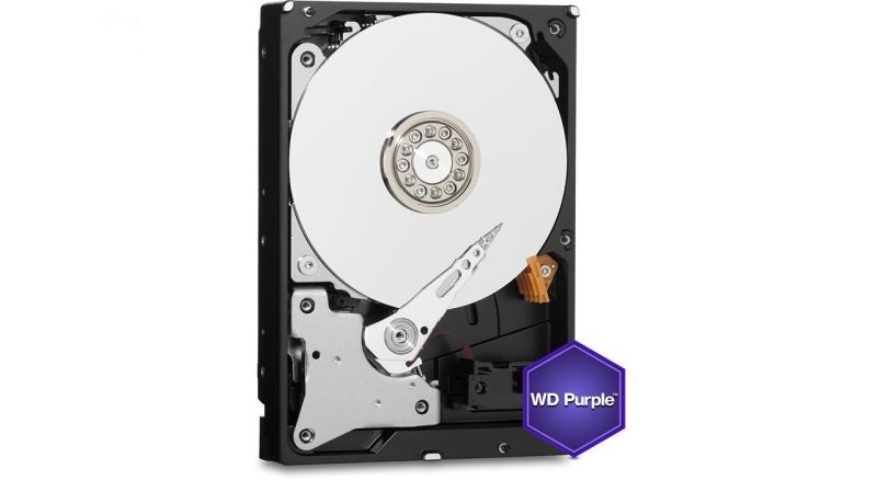 هارد دیسک اینترنال بنفش وسترن مدل HDD WD Purple WD10PURZ 1T ظرفیت یک ترابایت