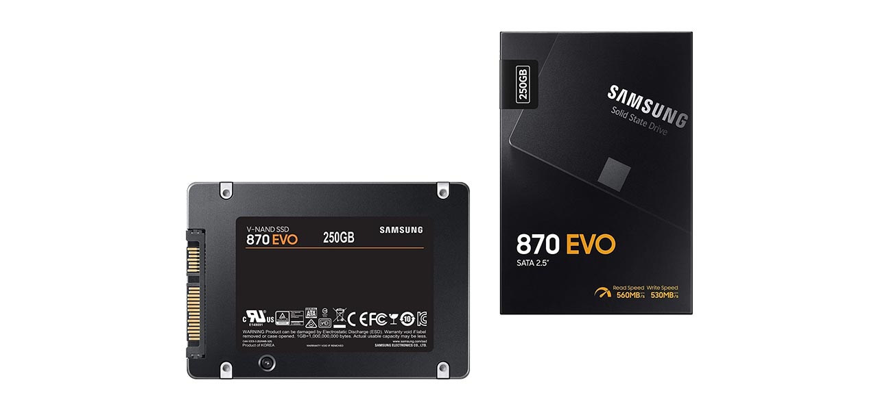 حافظه اس اس دی برند سامسونگ مدل SSD SAMSUNG EVO 870 250GB