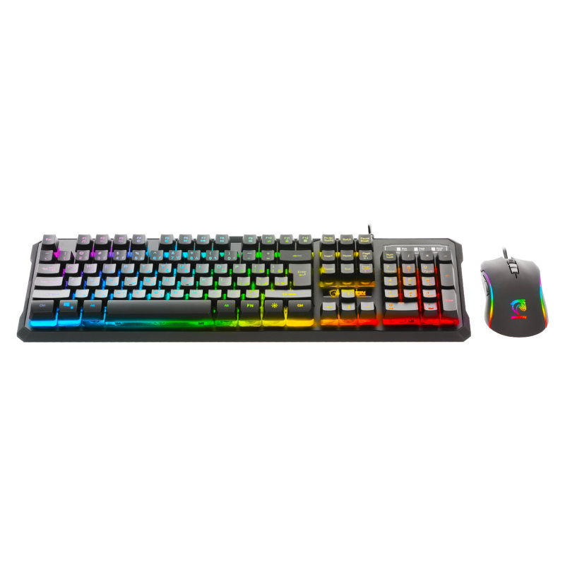 کیبورد و ماوس مخصوص بازی گرین مدل KEYBOARD MOUSE GAMING GREEN GKM-650 RGB